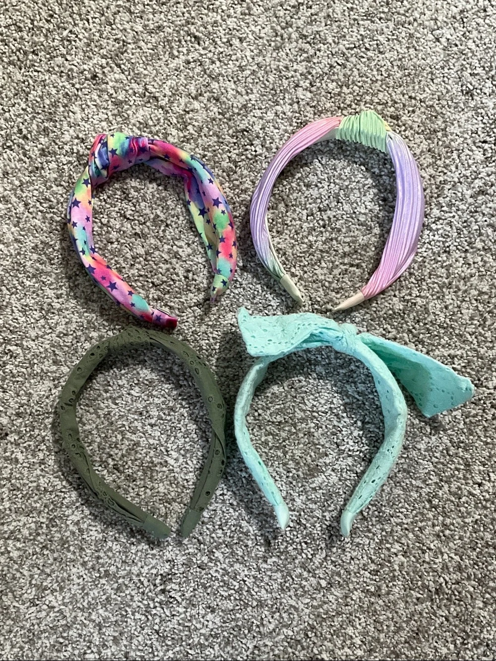Kids Multicolor & Mint Knot Headband Set - Unbranded